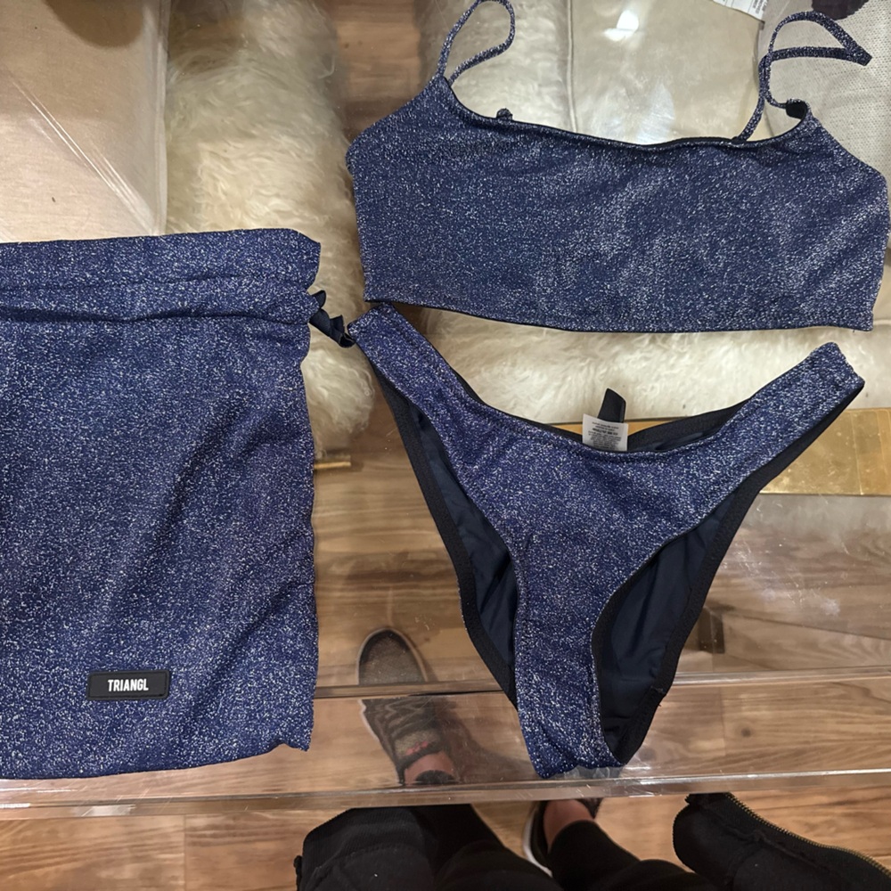Blue Sparkle Bikini Set